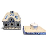 A07 Bunzlau Kersthuisje Waxinelichthouder 2984 Waxinelichthouder